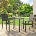 thumbnail image 2 of Outsunny Stackable Patio Chairs, Outdoor Dining Chairs Set of 2, Black, 2 of 10