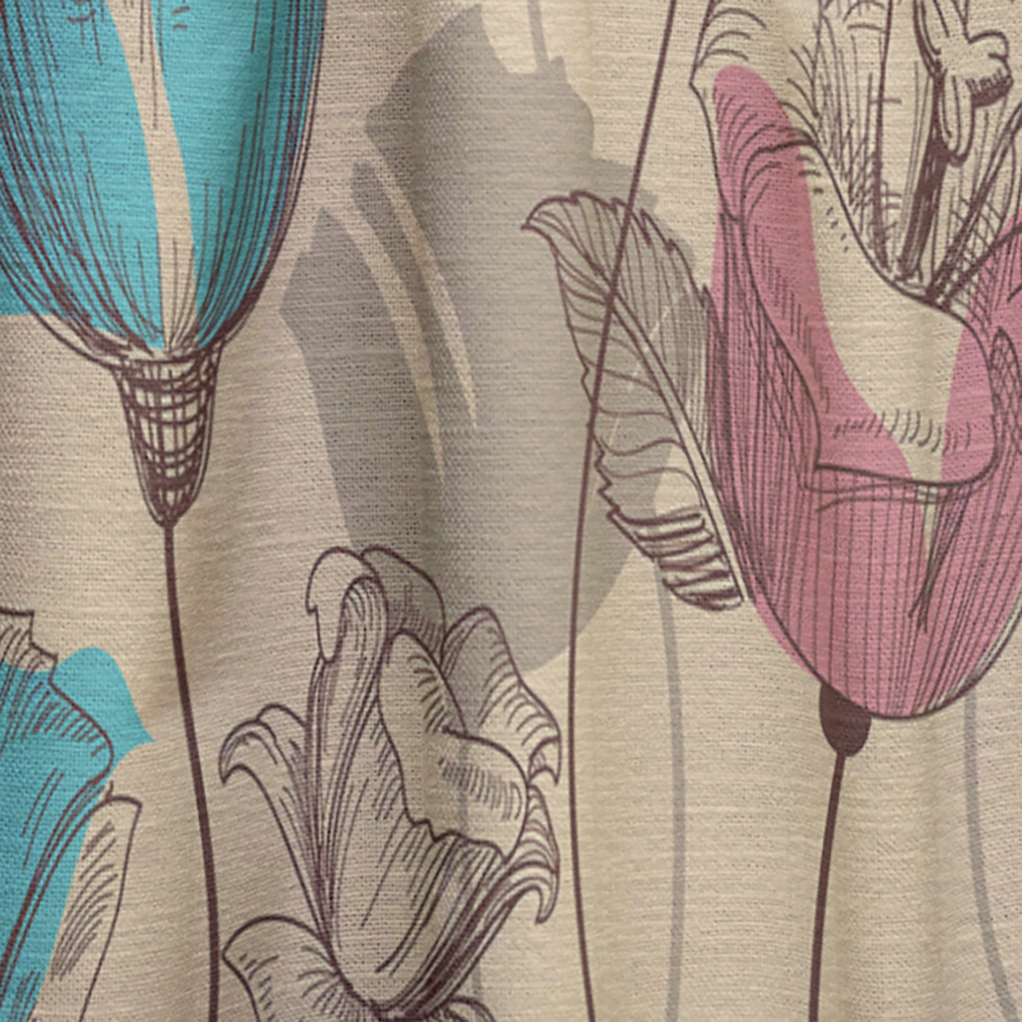 Designart 'Blossom Pink XXVII' Floral Curtain Panel