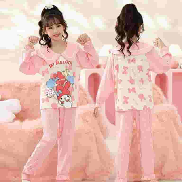 入荷なう Sanrio Cotton Cinnamoroll Pajamas Girls Kitty Hello Clothing