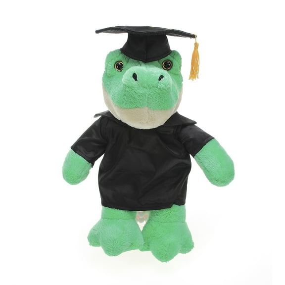 Made by Aliens Personalized Gator Stuffed Animal Plush Toy – Perfect Gift for Graduation Name or Your School Logo on Gown, Best for Any Grad School Kids 12 Inches