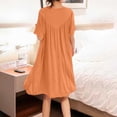 thumbnail image 6 of Nightgown For Women Short Sleeve Ruched Maxi Sleep Dress for Home Lounge Weekend Morning Evening Routine Relaxed Daily Wear Casual Comfort Style Summer, 6 of 7
