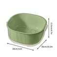 thumbnail image 3 of Danhjin Washed Vegetable Blue Kitchen Supplies Washing Basket Double Layer Basket Serving Tray, 3 of 3