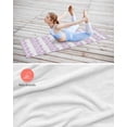 thumbnail image 4 of Purple Gray Botanical Yoga Towel for Hot Yoga Non Slip, Pastoral Spring Summer Leaf Aesthetics Yoga Mat Towel Absorbent Yoga Sweat Towels Microfiber Hot Yoga Blanket for Bikram Pilates 26"x70", 4 of 7
