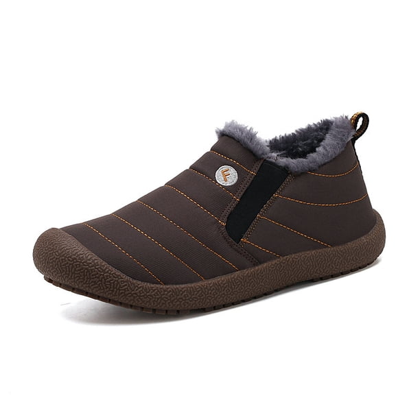 Zapatos de pareja con forro polar de invierno, zapatos de mujer impermeables de talla grande, zapatos casuales deportivos para hombre 35-48