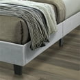 thumbnail image 4 of Better Home Products Monica Velours Rembourré Lit Grand Plate-Forme en Gris, 4 of 7