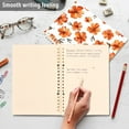 thumbnail image 5 of Red Flowers Ring Binder Notebook Journey Note Diary College Ruled Spiral Notebook Study Loose Leaf Paper A5 60 Pages, 5 of 8