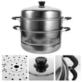 thumbnail image 3 of Shisuyan 1pc Stainless Steel Steamer Multifunctional Steam Pot for Home Restaurant Hotel, 3 of 8