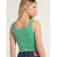 thumbnail image 3 of Billabong Women's Keep Shining Cropped Tank Top Tee T-Shirt (X-Small, Green), 3 of 5