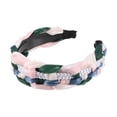 thumbnail image 7 of Unique Bargains 1 Pc Bling Pearl Tulle Knot Headband Hairband for Women Pink Green 1.18 Inch Wide, 7 of 7
