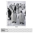 thumbnail image 4 of ONETECH  Throw Blanket Warm Fuzzy Plush Blanket Flannel Bed Blanket Cute Penguins Fun Art Lightweight Blanket Throw for Sofa Bed Couch, 4 of 6