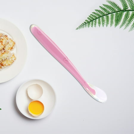 

Safe soft spoonBaby Soft Silicone Spoon Candy Color Spoon Children Food Baby Feeding Dishes Feeder Appliance