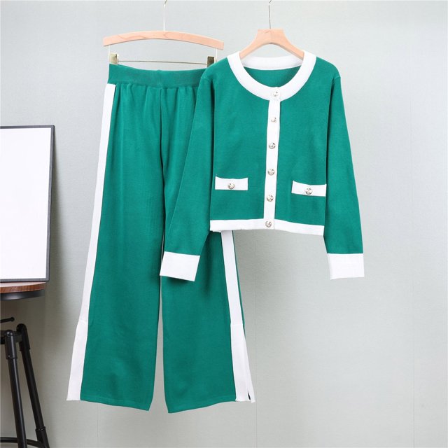 Ensembles Lounge jovatis pour Femmes à Manches Longues Ensembles Décontractés pour Femmes à Manches Longues à Col Rond Ensembles de Chandails Hauts à Rayures Pantalons Longs Complets
