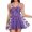 Purple, variant on ibiyuan Women's Plus Size Tankini Swimsuits 2 Piece Tankini with Pockets 2026 Tummy Control Bathing Suit Swimwear Floral Print 2 Piece Swimsuit for Women,Blue