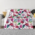 thumbnail image 3 of Throw Blanket for Couch, Flamingo Banana Leaf_A Super Soft Fuzzy Comfy Warm Throw Blanket, Cuteness Lightweight Cozy Plush Flannel Blanket & Throws for Sofa and Bed All Season, 3 of 5