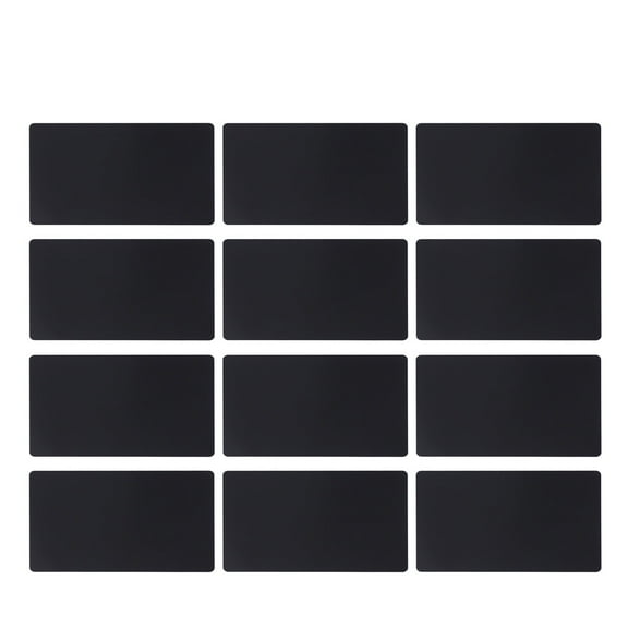 MIPCASE Anodized Aluminum Blanks Business Plate 50Pcs Black