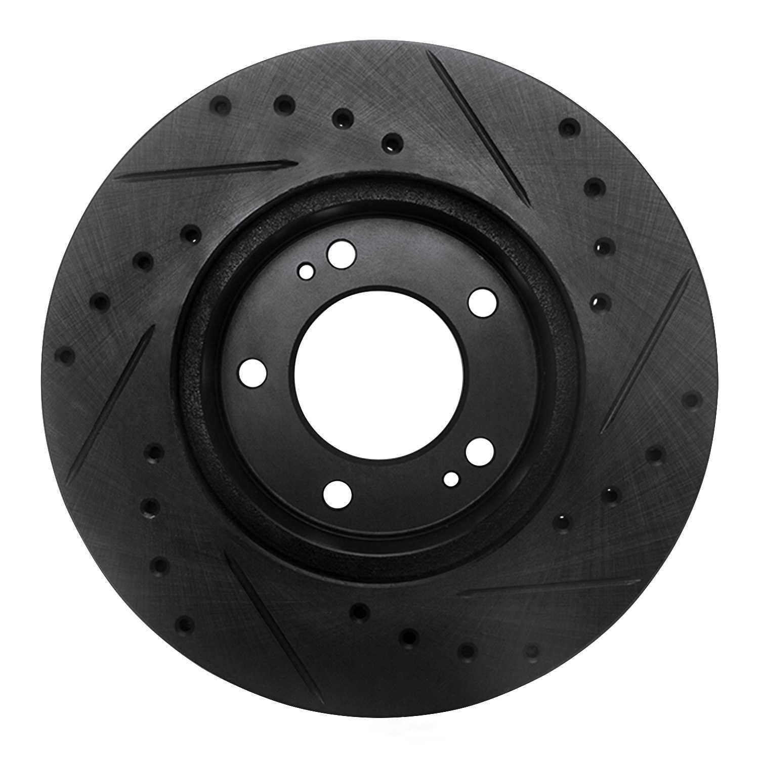 Dynamic Friction Company 633-72004L DFC Brake Rotor - Drilled And Slotted - Black