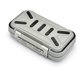 thumbnail image 3 of Caja de aparejos de pesca impermeable con compartimento resistente a impactos, ajustable para anzuelos, señuelos y pastillas, color gris, 3 of 14