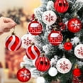 thumbnail image 5 of Nkmbld 44Pcs Christmas Ball Ornaments Set Christmas Decoration 6cm Electroplated Painted Christmas Gift Christmas Tree Pendant, Red, 5 of 5