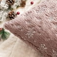 thumbnail image 2 of Wehilion Pillow Covers Soft Faux Fur Pillow Cases Covers with Silver Snowflake Glitter Cute Cushions for Couch Sofa Bed Girls Room, Christmas Set of 2 Decorative Throw, 2 of 13