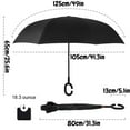thumbnail image 2 of Inverted Umbrella with C-Shaped Handle, Double Layer Windproof, UV Protection, Self-Standing, for Car and Outdoor Use, 2 of 4