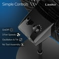 thumbnail image 4 of Lasko Cyclone 18" 3-Speed Oscillating Pedestal Fan Black, S18910, 4 of 10