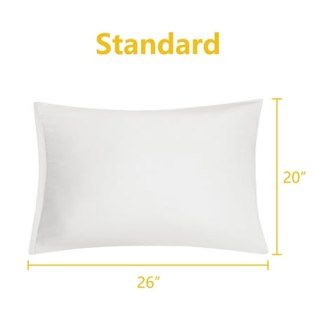 White Pillowcases Soft Microfiber Pillow Case Cover with Zipper ...