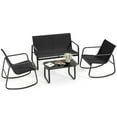 thumbnail image 4 of NovaCraft 4 Piece Patio Furniture Set, Outdoor Patio Furniture with Loveseat and 2 Single Chairs, Bistro Table and Chairs Set for Backyard, Balcony Gray, 4 of 13