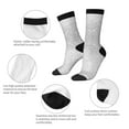 thumbnail image 3 of Haiem Silver Glitter Pattern Crew Socks – Soft & Durable Moisture-wicking Socks, Stay-Up Fit for Business, Work, and Casual Wear Size 5-11, 3 of 6