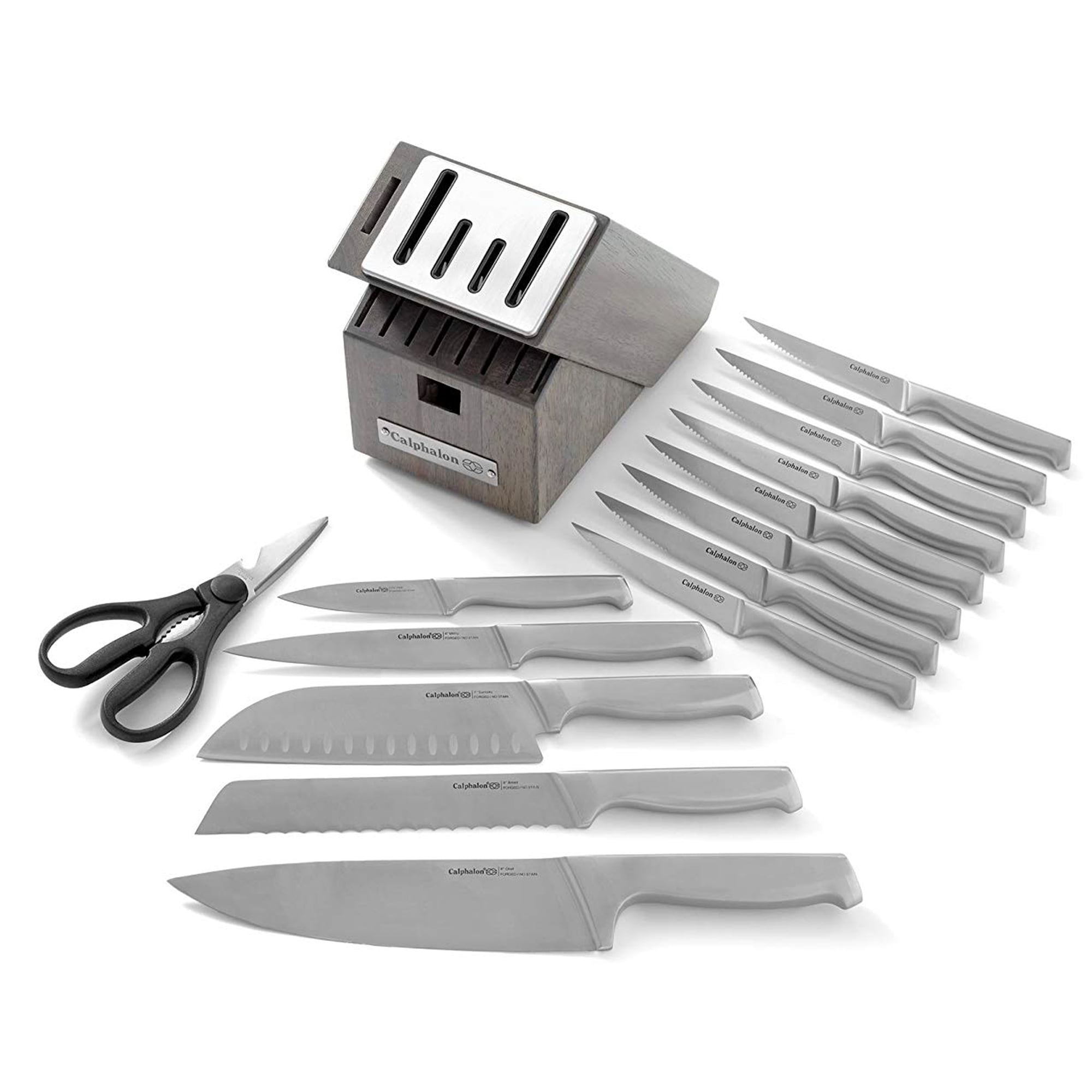Calphalon Precision 15-Piece Self-Sharpening Knife and Block Set with Sharp  in Technology 1932941 - The Home Depot