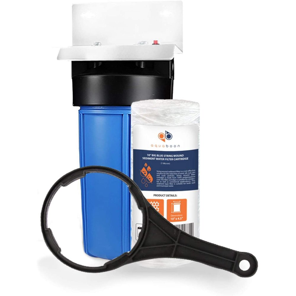 Big Blue 10" Whole House Water Filter System 1"+ Bracket+ String Wound