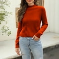 thumbnail image 2 of Bovemsi Womens Sweaters For Women Knit Crew Neck Long Sleeve Soft Pullover Sweater Fall Sweaters, 2 of 4