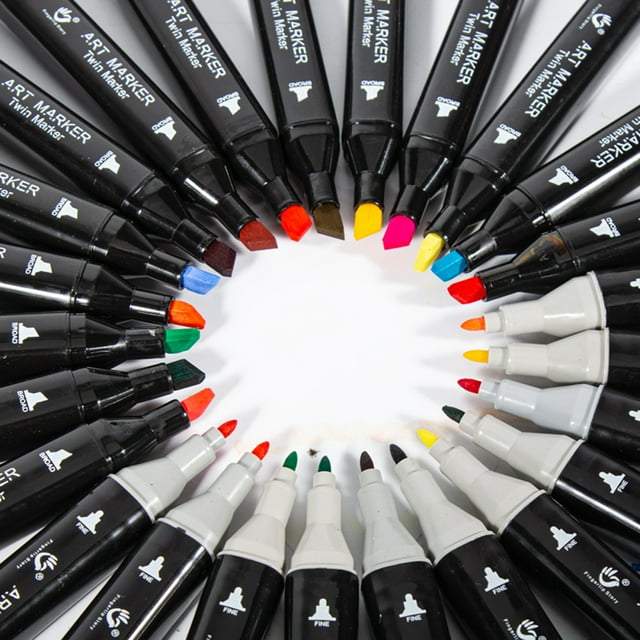 Marker pens,Round Chisel Marker Tipped Round Colors Markers Dual Brush Pens Marker Chisel Tips Art 168 Colors Dual Brush Pens Art Markers Marker Ped Round Color Markers 168 Chisel S Art Qisuo