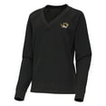 thumbnail image 2 of Women's Antigua Heather Black Missouri Tigers Varsity V-Neck Tri-Blend Pullover Sweatshirt, 2 of 3