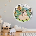thumbnail image 4 of 10 Inch Sunflower Queen Fox Round Wall Clock Silent Non Ticking Wall Clocks Battery Operated for Home Office School Decor, 4 of 5