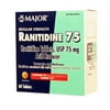 Major Regular Strength Ranitidine Acid Reducer Tablets, 75 mg, 60 Count