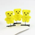 thumbnail image 3 of Scalp Protection Hairpin Hair Pin Set 5pcs Girl Funny Hair Pins with Cartoon 3d Little Yellow Chicken Rabbit Bear Heart Shape Plush Decor Spring Hair, 3 of 8