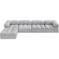 thumbnail image 5 of Meridian Furniture Ames Grey Boucle Fabric Modular Sectional, 5 of 12