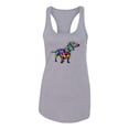 thumbnail image 2 of Wild Bobby, Colorful Dachshund Is My Spirit Animal Lover Ladies Racerback Tank Top, Heather Grey, Small, 2 of 3