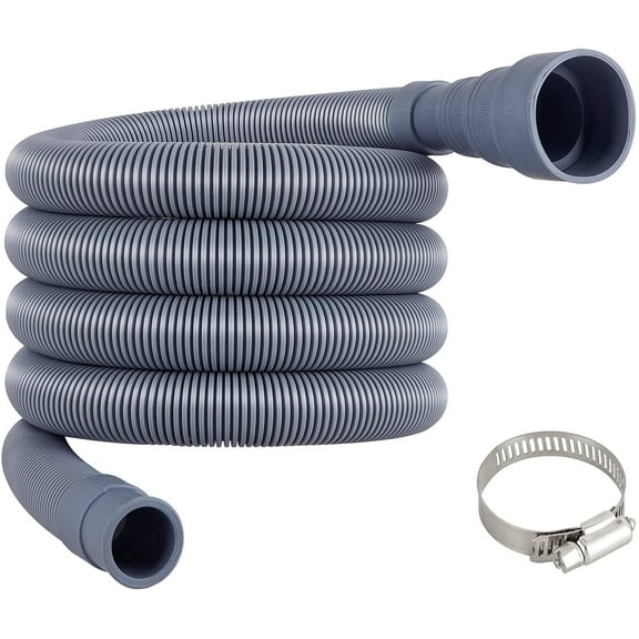 MyLifeUNIT Washing Machine Drain Hose Extension Kit, Plastic Universal Fit All Drain Hose, 6-Foot