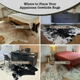 thumbnail image 6 of Genuine Cowhide Rug - Natural Leather Hide Rugs for Living Room & Area Rug for Bedroom - Real Cowhide Rug for Rustic Home Decor - Black Speckled Cowhide Rugs Collection, 6 of 9
