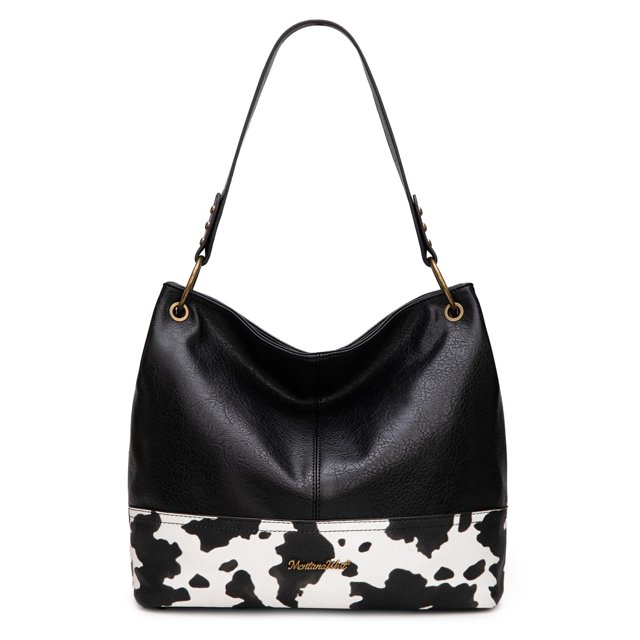 Bolso Montana West MWC-047COW-BK de piel vegana 34x26x13 cm