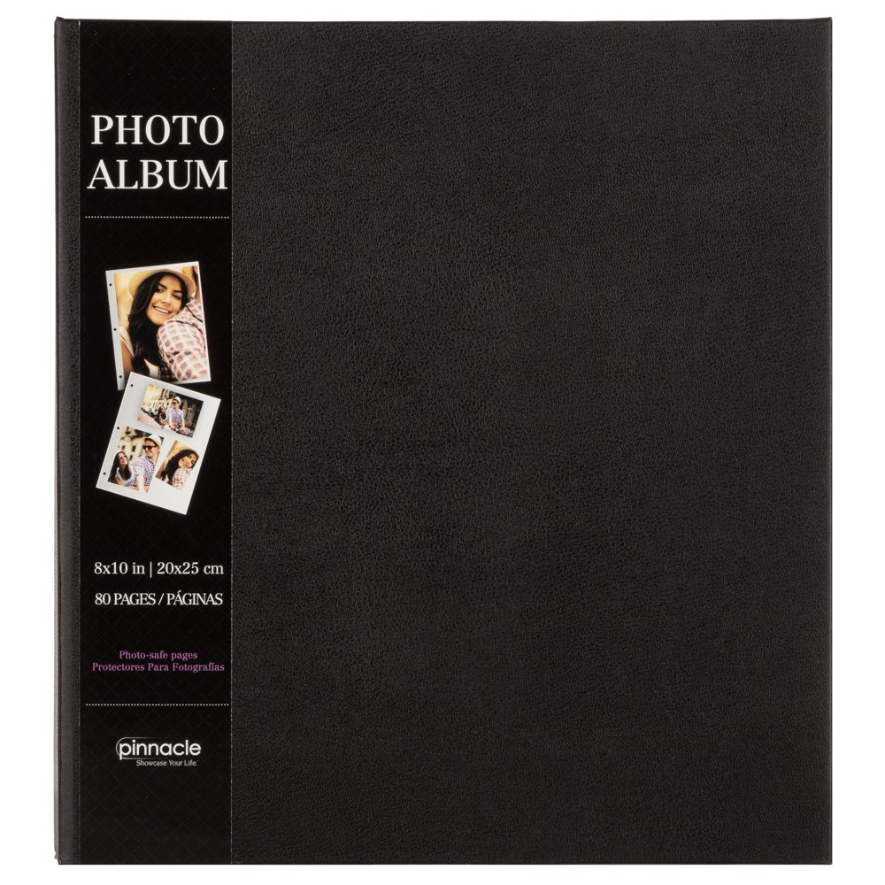 Pinnacle Black Photo Album, Holds 80 4"x6" Photos Walmart