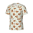 thumbnail image 5 of Vsdgher Squirrel Playing Print Men's Dry Fit Mesh Athletic Shirts Moisture Wicking Tennis T-Shirt Tops, 5 of 9
