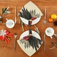 thumbnail image 4 of Qxltty Illustration Of A Vulture with Red Roses on Its Back Napkins 20×20in Perfect for Parties Dinners Weddings Cocktail Housewarming Cloth Napkins Set of 6, 4 of 8