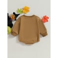 thumbnail image 4 of LMLYSoH Baby Girls Boys Sweatshirts Rompers Halloween Clothes Skeleton Print Long Sleeve Toddler Fall Bodysuits, 4 of 9