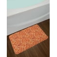 thumbnail image 2 of Paisley Bath Mat, Traditional Ethnic Motif Almond Shaped Elements Illustration Pattern, Plush Bathroom Decor Mat with Non Slip Backing, 29.5" X 17.5", Paprika and Pale Yellow, by Ambesonne, 2 of 2