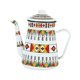 thumbnail image 1 of Cafetera esmaltada, olla de agua con asa, olla de agua caliente floral, tetera de esmalte vintage para cocina, hotel, cocina de inducción Blanco 1.2L mayimx Hervidor de estufa, 1 of 9