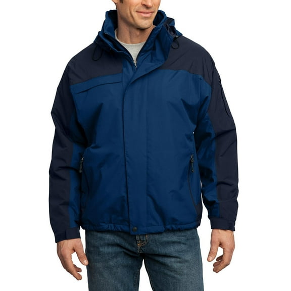Just Blanks Tall Nootka Jacket Fully Seam Sealed For Added Waterproof Protection Sherpa Fleece Body Lining, Regatta Blue/ Navy, 4XLT