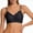 Black, variant on Pluz Size Seamless Lace V-Neck Bra for Women Double Thin Straps Wireless Comfort Support Lingerie Lightweight Breathable Everyday Comfy Bra