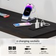 thumbnail image 4 of UBesGoo Full Loft Bed with Desk and Drawers, Metal Loft Bed with Storage Shelves, Charging Station and LED Lights, Black, 4 of 10